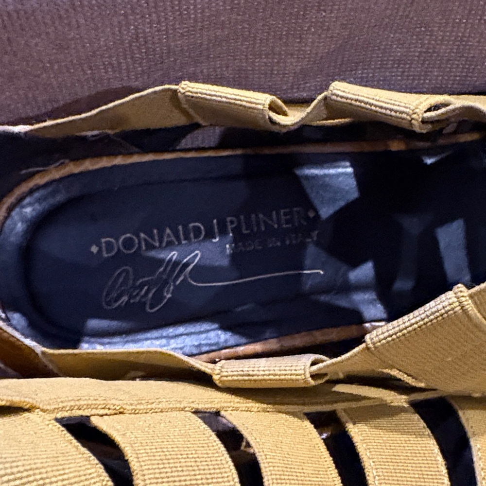Donald J Pliner golden yellow Cage Sandals - Picture 4 of 16